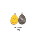 Leuke paasei kuiken legering druppelolie bedel DIY sieraden accessoire voor sleutelhanger. - Rood Gouden Bloem