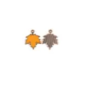 Esdoornblad legering geëmailleerde Hanger DIY sieraden accessoires sleutelhanger - #4 Geel blad
