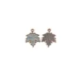Gedetailleerd overzicht van esdoornblad legering emaille hanger voor DIY sieraden en accessoires. - #5 Grijs blad