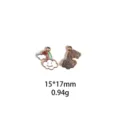 Leuke regenboog wolk legering emaille bedel hanger voor sieraden DIY 15x17mm - Beige Geometrisch