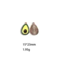 Pendentif avocat en alliage goutte d'huile accessoire bijoux fruit mignon charme 15x23mm - Taille US 6