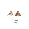 Geëmailleerd eenhoorn regenboog legering bedel hanger voor DIY sieraden maken 17x25mm - US Maat 8