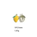Mangue émail alliage bijoux pendentif charme, mignon fruit porte-clés accessoire détail. - Taille US 8