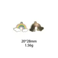 Leuke regenboog geëmailleerde legering bedel hanger voor diy sieraden maken 20x28mm - Halve Maan Ster
