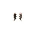 Black lightning alloy drip oil charms set for DIY jewelry pendant making supplies. - Black Lightning