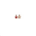 Mini metaal emaille ster bedels hangers DIY sieraden accessoires sleutelhangers - Rood Pentagram
