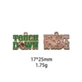 Football alloy DIY charm pendant enamel sports theme accessories for keychains 17x25mm - Black Grid Rose