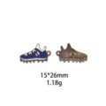 Metalen legering sport schoen bedel hanger DIY sieraden accessoire, maat 15x26mm, gewicht 1.18g. - Sneaker-ontwerp / 15x26mm / Zwart Raster Roos