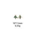 Gouden legering groene emaille bamboe blad hanger DIY sieraden maken accessoires 10mm - Bamboe Blad Stijl (#1)