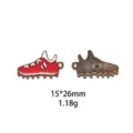 Honkbalschoen geëmailleerd hanger legering DIY sieraden accessoires sleutelhanger 15x26mm - Honkbal Sportschoenen / 15x26mm / Rood Gouden Bloem