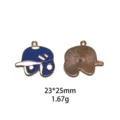 Pendentif en alliage émaillé de casque de baseball original accessoire bijoux sac charm - Beige Géométrique