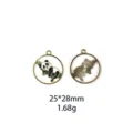 Pendentif en alliage d'émail de panda mignon DIY accessoires de bijoux artisanaux 25x28mm - Style Pendentif Panda DIY (#8)