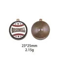 Pendentif émail baseball accessoire bijoux alliage DIY porte-clés sac détail vue - Taille US 8