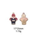 Football jersey enamel metal pendant DIY charm alloy accessories key chain bag decoration - Globe Bead