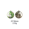 Pendentif breloque en alliage métallique panda bambou mignon DIY bijoux 25x28mm - Style Panda Bambou Exquis (#10)