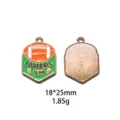 Original football alloy enamel charm DIY jewelry pendant for keychains and bag accessories - Blue Truck