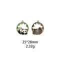 Joli pendentif breloque DIY en alliage panda et bambou pour porte-clés et accessoires de cheveux. - Style Chinois Panda Bambou (#14)