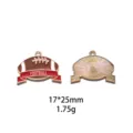 Alloy football charm pendant, enamel sports DIY jewelry accessory, 17x25mm detail view. - Size #18