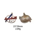 Pendentif breloque en alliage émaillé baseball accessoire bijoux DIY pour sac et clés - Camion Bleu