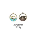 Charm pendentif en alliage emaille panda mignon pour fabrication de bijoux et porte-cles. - Style Panda Natation (#17)