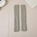 Cozy knit leg warmers for women, winter warm ribbed calf sleeves, stylish daily wear accessory. - 40CM / Light Gray