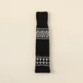 Schwarze Strick Stulpen fuer Damen Winter lange Beinwärmer im japanischen Preppy Stil gemütlich warm - Einheitsgröße / Schwarz