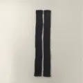 Black knitted leg warmers, long ribbed boot cuffs, Japanese style JK socks for women. - 70cm / Black