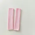 Pink knitted leg warmers for women, cute Japanese style cute leg sleeves, slim fit. - 40CM / Pink