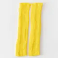 Yellow knitted leg warmers Japanese style ribbed slouch socks for women daily wear - 40CM / Yellow