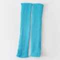 Bright blue knitted leg warmers for women, cozy winter slouch socks for JK style and calf shaping. - 40CM / Lake Blue