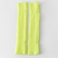 Fluorescent yellow knitted leg warmers Japanese JK style slouch socks for women new - 40CM / Fluorescent Green
