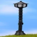 Plastic miniature street lamp model for DIY moss landscape and fairy garden decoration. - Single Hexagon Lamp