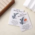 Cartes d'encouragement requin aquarelle mignonnes pour emballage cadeau, petites cartes de voeux. - Requin