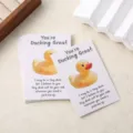 Mini cartes de vœux mignonnes avec motif de canard aquarelle et messages d'encouragement - Canard