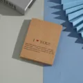 Kraft paper necklace display card with sweet love message print for jewelry packaging. - 7.5*10cm (I YOU Style)