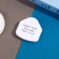 Tarjetas de presentación de pendientes embalaje de papel blanco forma personalizada soporte - Estilo 1987 / 4.5*4.6CM / Blanco