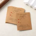 Tarjetas de presentación de joyería de papel kraft con diseño de promesa, ideales para regalos. - 7x9cm / Color Papel Kraft