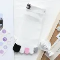 Women Cotton Five-Toe Socks White Mesh Cute Bear Multi-Color Toes Breathable Variant - One Size / White