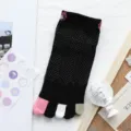 Chaussettes orteils en coton pour femmes respirantes maille coupe basse jolies chaussettes noir - Taille unique / Noir