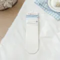 Carine calze a metà polpaccio grigio-blu bianco donna primavera estate traspiranti stile giapponese - Taglia unica / Colore 5