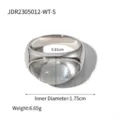 Edelstahl Harz Ring, exquisite Vintage Mode geschlossene Ring Variante Modell neu. - Größe 6 / Weiß