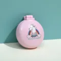 Set specchio pieghevole e pettine rosa portatile con un simpatico design di alpaca e arcobaleno - 彩虹羊驼款 / Rosa chiaro