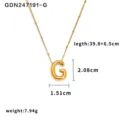 Collana Pendente Lettera G Palloncino in Acciaio Inossidabile Design Minimalista - Lettera G / Oro