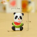 Mini cute resin panda figurine holding watermelon micro landscape succulent potted desktop ornament - Watermelon Panda Figurine