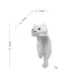 Cute white cartoon cat dust plug for 3.5mm headphone jack, portable and compact size. - White Cat
