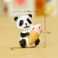 Mini resin panda figurine detail holding ice cream for micro landscape succulent bonsai decor - Ice Cream Panda
