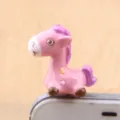 Cute cartoon spotted little pony 3.5mm headphone jack dust plug mobile phone accessory detail view - Pink