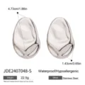 Stainless steel irregular oval earrings, waterproof hypoallergenic minimalist jewelry variant. - Irregular Oval Earrings (JDE2407048-S)