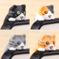 Cute cat phone dust plug cute animal figurine hanging ornament 4 color variants desktop - Universal Model