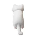 Cute white cat dust plug for 3.5mm headphone jack, adorable back design with sweet paw prints. - White